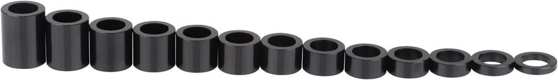 XMMT Black 13PCS Wheel Axle Spacer Kit I.D. 3/4" (0.75) - O.D. 1-1/8" (1.125) Billet Aluminum Compatible with Harley Bobbers Choppers Dyna Softail Touring Electra Glide Sportster 883 1200 - Image 3